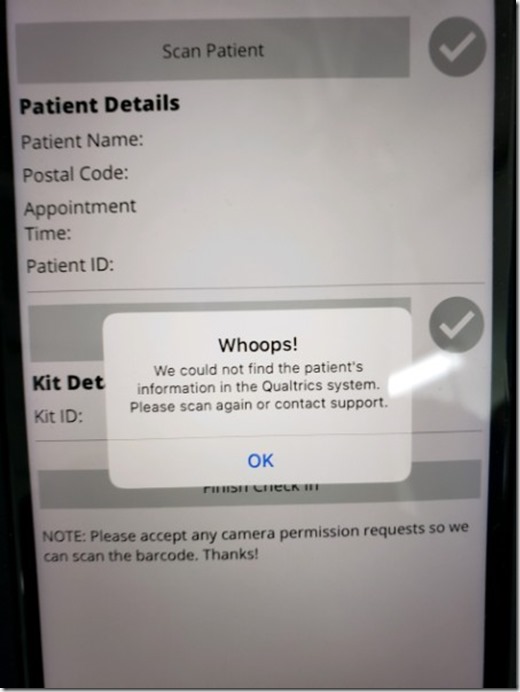 Couldn't find Patient ID